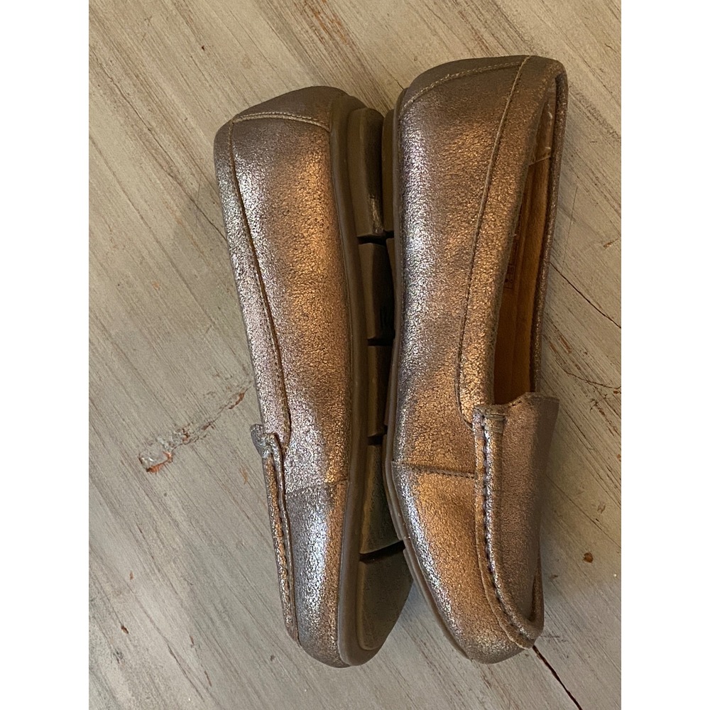 Vionic Debbie Metallic Bronze Copper Loafers Women 7.5 Slip On Comfort Flats - Picture 3 of 10